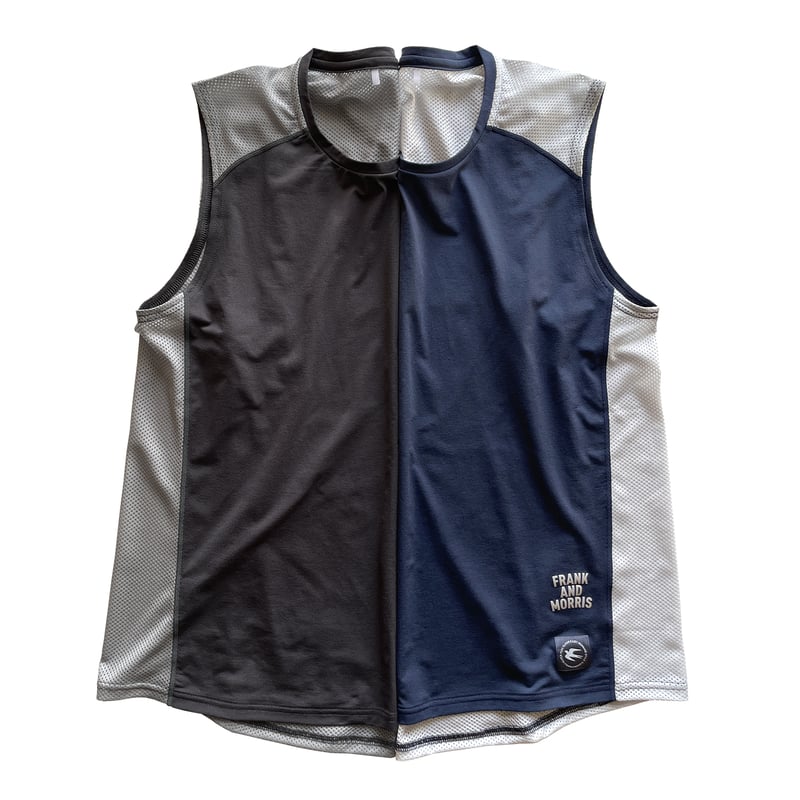 F&M MESH SLEEVELESS 03 DG / NV | FRANK&MORRIS