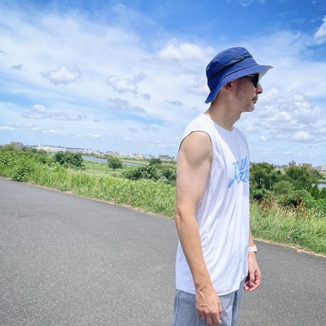 F&M LOGO SLEEVELESS　MY / WH