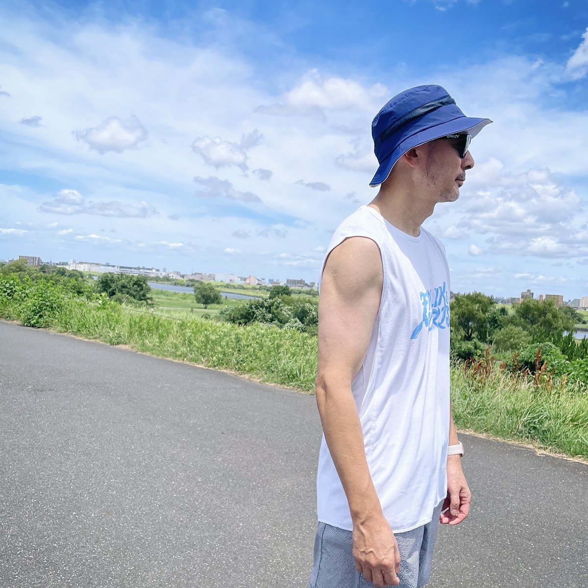 new now Sleeveless Shirt Mサイズ F&M LOGO SLEEVELESS MY / WH | FRANK&MORRIS