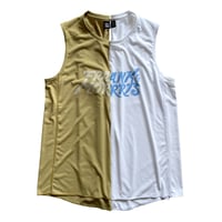 F&M LOGO SLEEVELESS　MY / WH