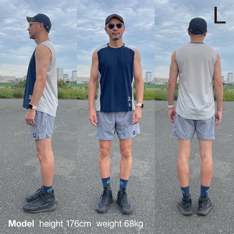 F&M MESH SLEEVELESS 03 DG / NV | FRANK&MORRIS