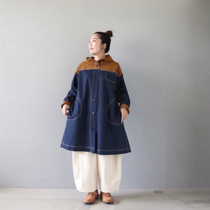 デニムとナイロンのあいのこコート【pas à pas】 | ZIPANG（じぱんぐ）