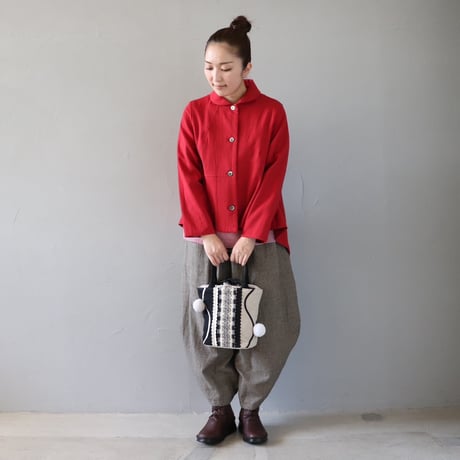 Pompom zomia drawstring bag〈ベーシック〉【TOMOO DESIGNS】