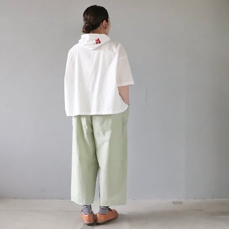 快晴堂のサイドポケットパンツ〈ライトグリーン〉