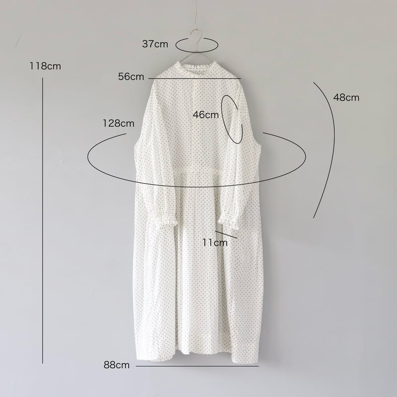 ドットフリルワンピース〈白〉【Véritécoeur】 | ZIPANG（じぱんぐ）