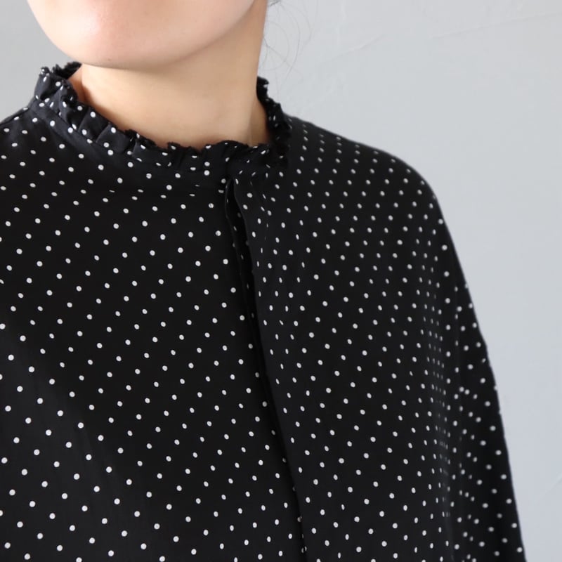 ドットフリルワンピース〈黒〉【Véritécoeur】 | ZIPANG（じぱんぐ）