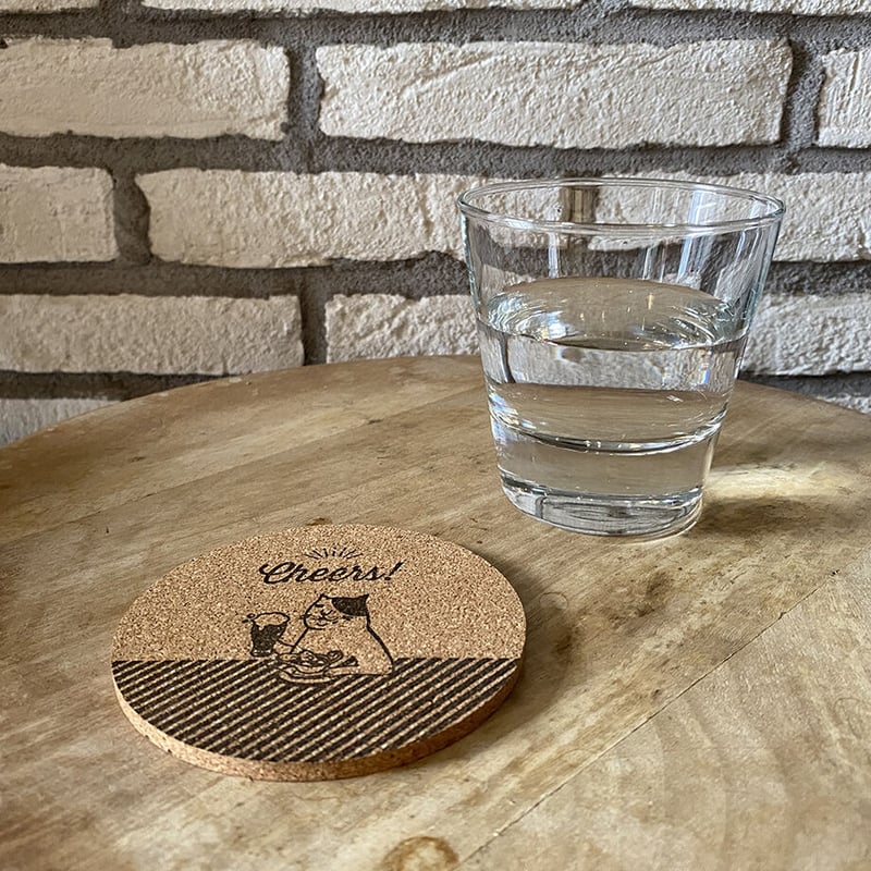 KPM037 コルクコースター（カレー屋ねこ） | PRIMART DESIGN STORE