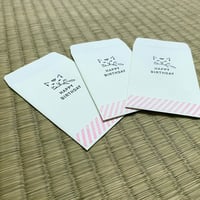 KPM097 ギフトタグとお揃いのポチ袋（HAPPY BIRTHDAY・3枚入り）