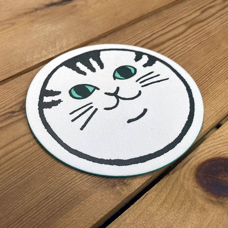 KPM043 どうぶつ丸型カード ねこ | PRIMART DESIGN STORE