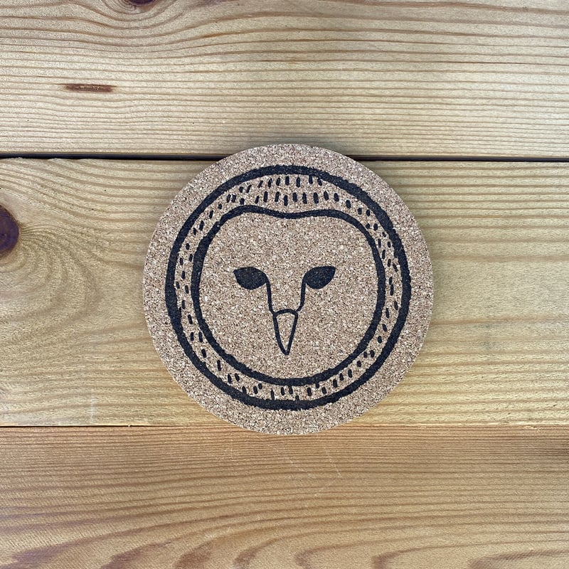 KPM044 どうぶつコルクコースター（ふくろう） | PRIMART DESIGN STORE