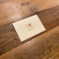 メッセージカードTHANK YOU（Brown×ナチュラル・封筒付）1枚入り