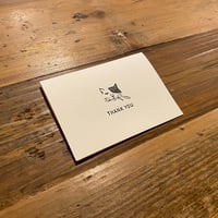 メッセージカードTHANK YOU（Black×スノーホワイト・封筒付）1枚入り