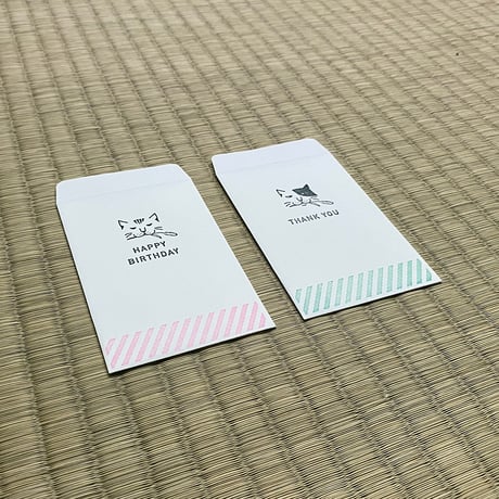 KPM096 ギフトタグとお揃いのポチ袋（THANK YOU・3枚入り）