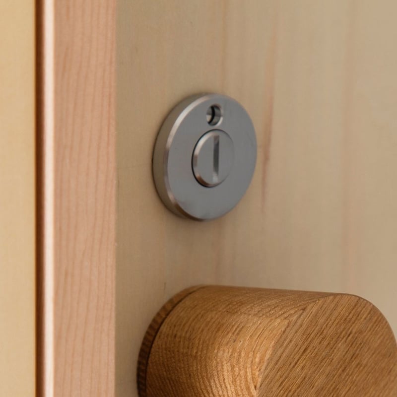 木のドアノブ 表示錠・間仕切錠タイプ（バックセット64mm） | 戸戸