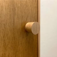 木のドアノブ 空錠タイプ（バックセット=64mm）