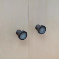 陶器のつまみ・ダークグレー