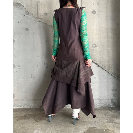 00s layered design dress