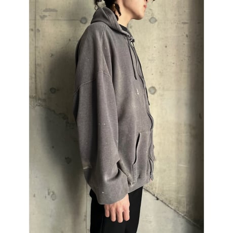 00s~ sun faded sweat zip up hoodie