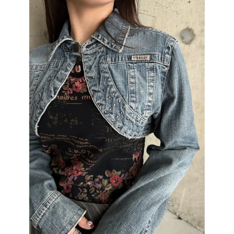 00s cropped denim jacket