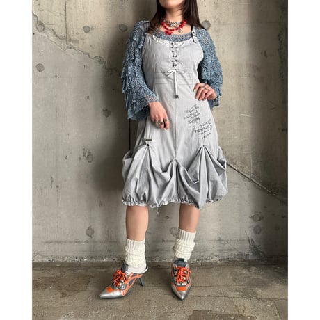 00s balloon silhouette dress