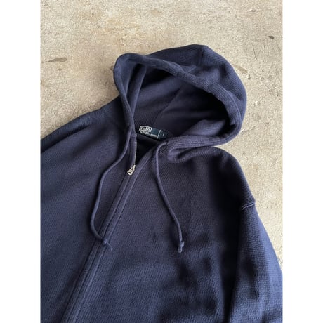 00s “Polo by Ralph Lauren” cotton knit zip up hoodie