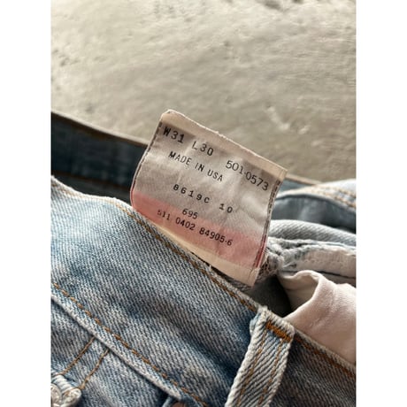 00s "Levi's" 501 hand painted denim pants