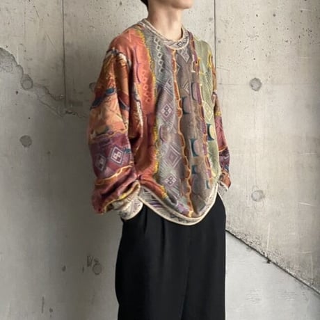 90s "COOGI" 3D knit sweater
