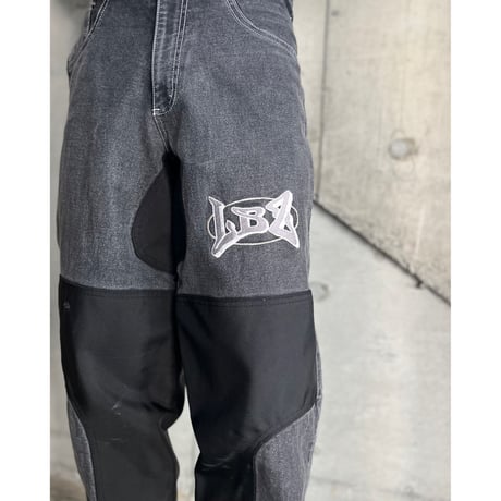 90s “LBZ” motocross design denim pants