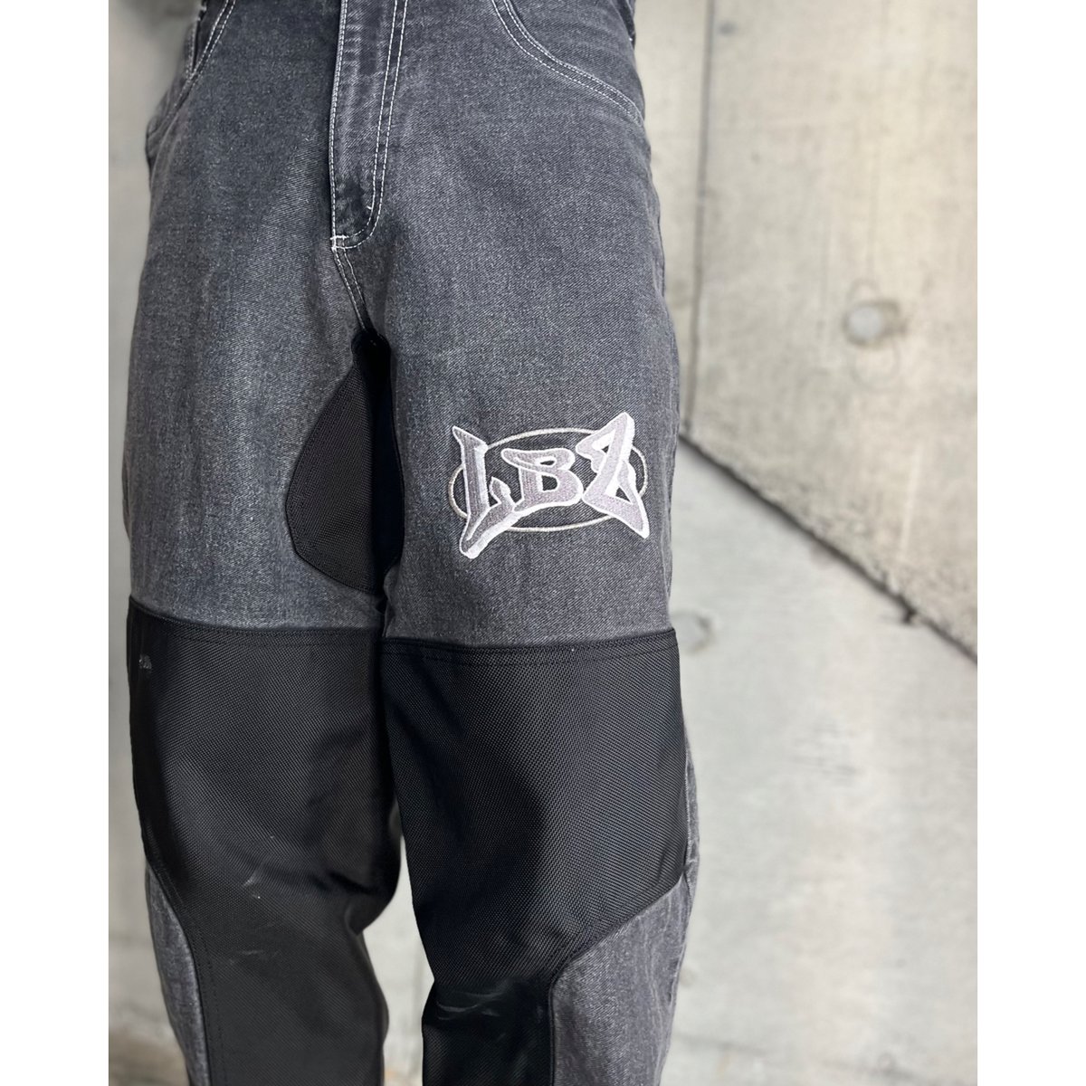 90s “LBZ” motocross design denim pants | KINSEL...