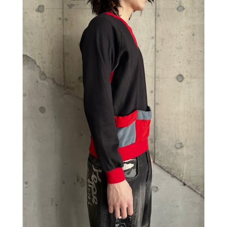 80s front pocket acrylic sweat shirt