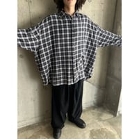 90s "KING SIZE" 6XL cotton plaid shirt