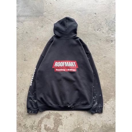 00s~ “ROOF MART” painted sweat zip up hoodie