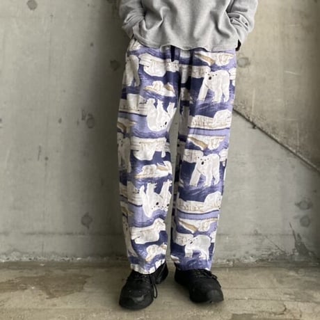 00s "JOE BOXER" white bear design flannel pajamas pants