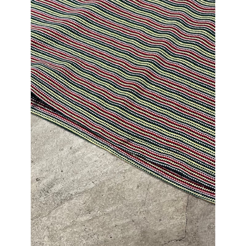 90s rasta border half zip polo shirt | KINSELLA