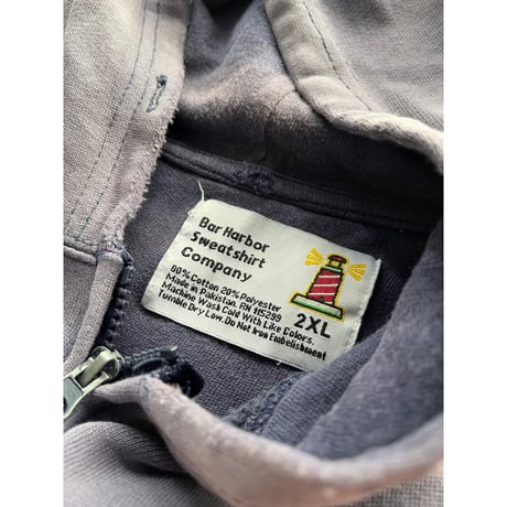 00s “MAINE” sun faded sweat zip up hoodie