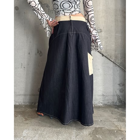 zip up & draw code design skirt