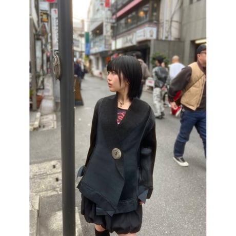 90s~ pleats design jacket