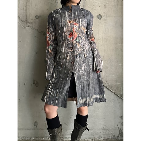 00s~ all patterned pleats design jacket