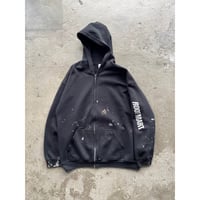 00s~ “ROOF MART” painted sweat zip up hoodie