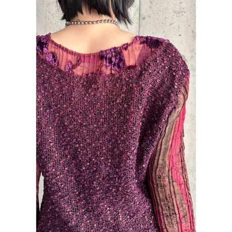 00s flower patterned switching design tops