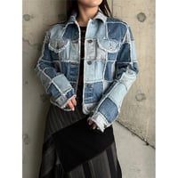 00s "Zana Di" patch work design denim jacket