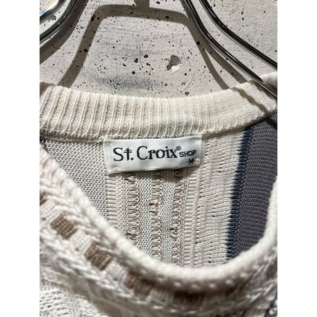 90s “St.Croix” 3D knit sweater
