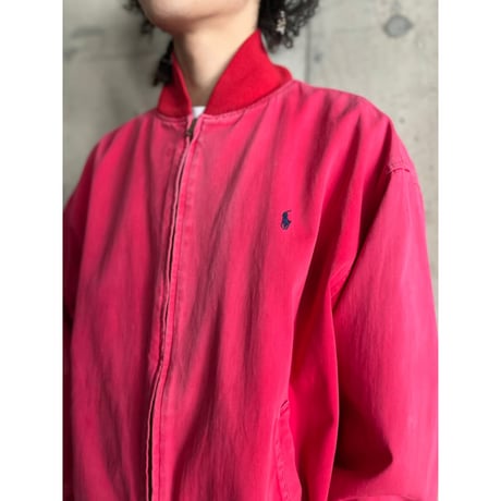 90s “Polo by Ralph Lauren” sun faded cotton zip up jacket