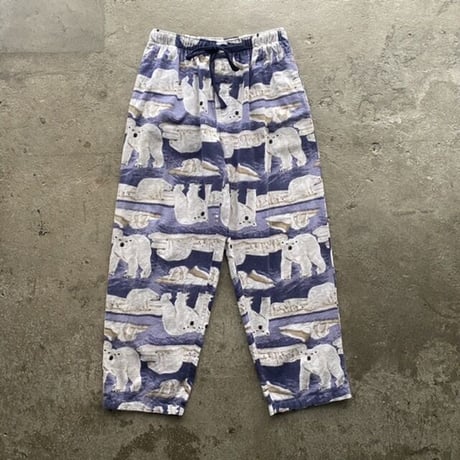 00s "JOE BOXER" white bear design flannel pajamas pants