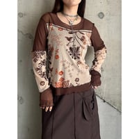 00s flower patterned see-through tops