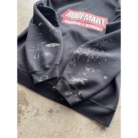00s~ “ROOF MART” painted sweat zip up hoodie