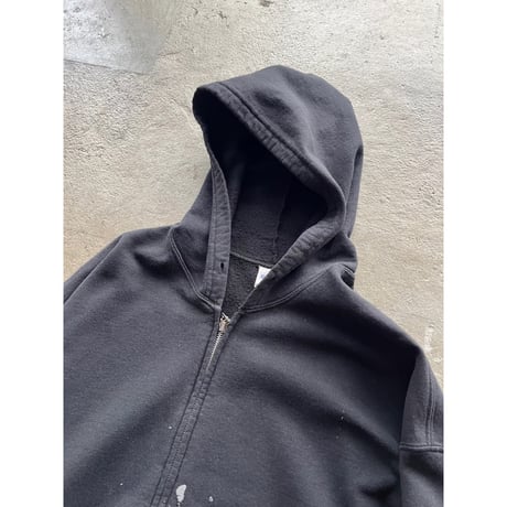 00s~ “ROOF MART” painted sweat zip up hoodie