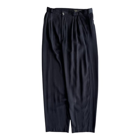 80s "JAMES LORD" rayon 4tuck wide slacks