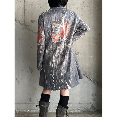 00s~ all patterned pleats design jacket