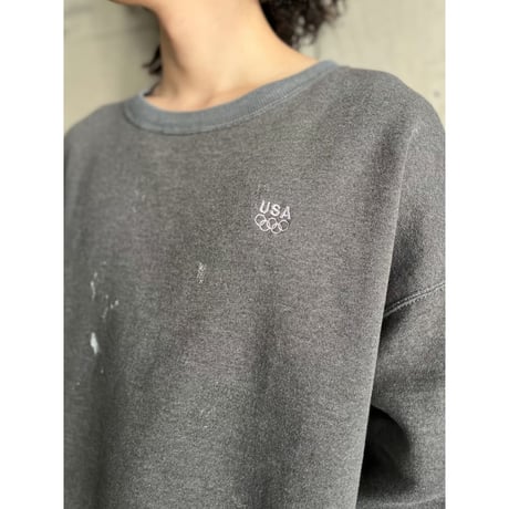 90s embroidery sweat shirt